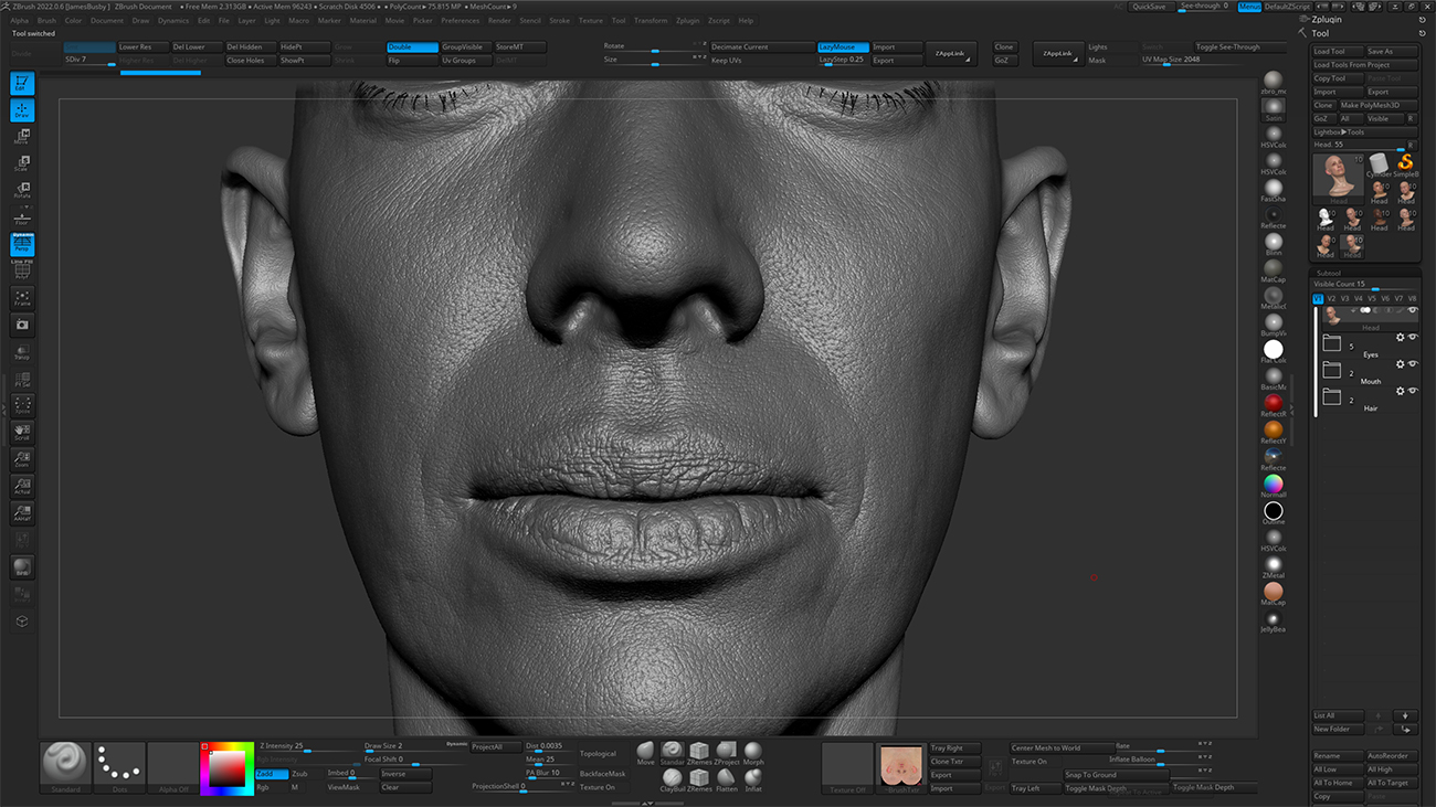 Female 18 / HD Displacement Map